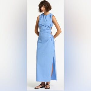 SIR Blue Maxi Dress with Cutout, Size 1